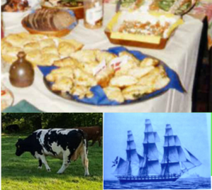Party food, a missing cow, and a sailing ship