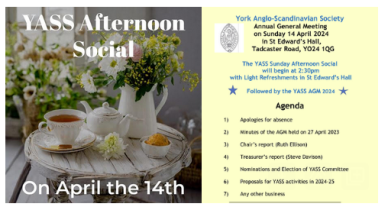 YASS Sunday Afternoon Social (with AGM) on 14th April 2024